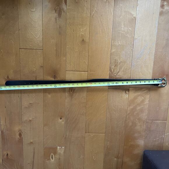 Cherokee genuine Italian leather belt size medium 34 Brass buckle black - Picture 11 of 12